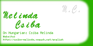 melinda csiba business card